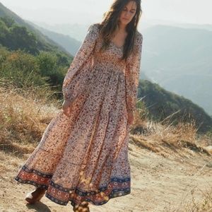 Christy Dawn The Aimee Dress In Sand Anemone Vine M/L